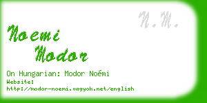 noemi modor business card
