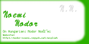 noemi modor business card